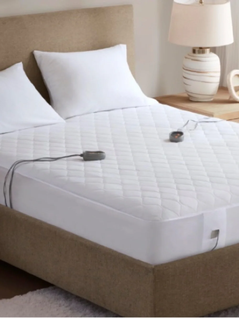 BeautyRest Heated Mattress Pad-Cotton Blend with 5 Heat Settings KING